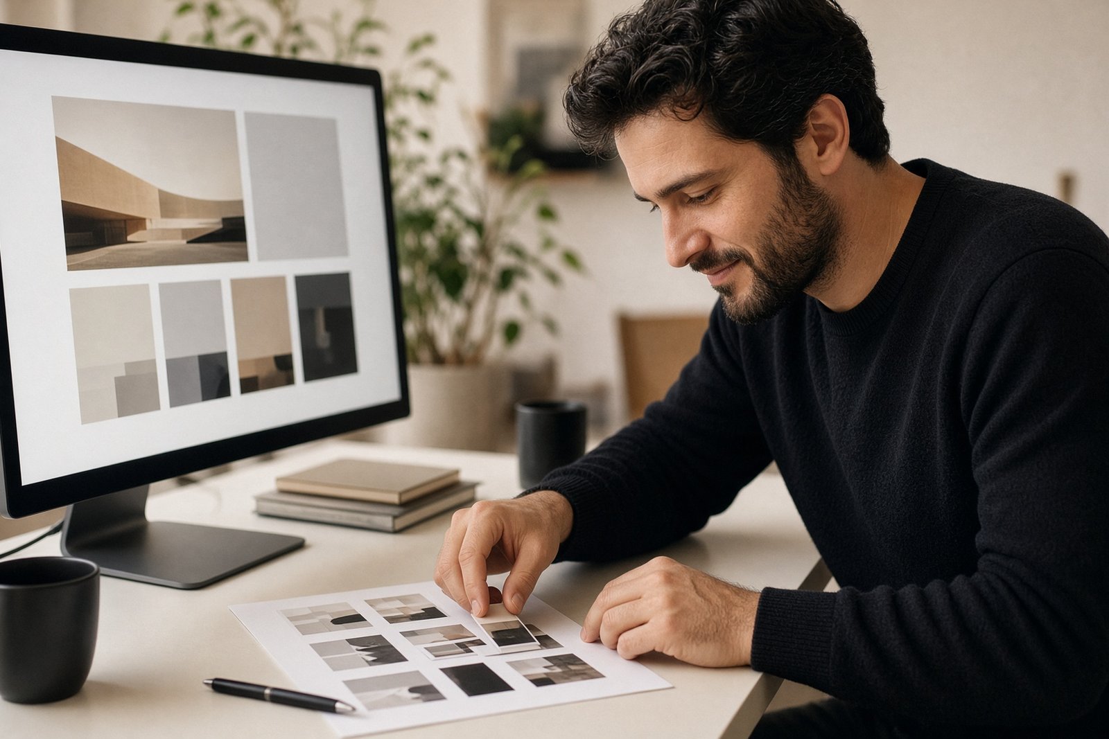 Feinarbeit an einem Website-Layout
